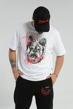 Camiseta Blanca Bulldog Fluffy