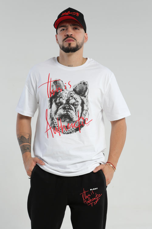 Camiseta Blanca Bulldog Fluffy