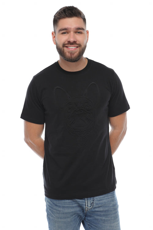 Camiseta Bull Dog en Relieve Negra - Balbony Colombia