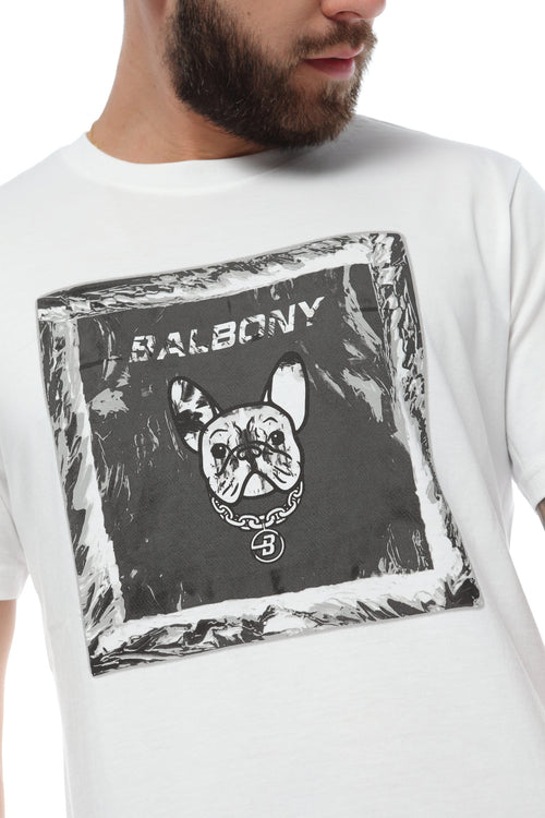 Camiseta Bull Dog Recuadro Blanca - Balbony Colombia