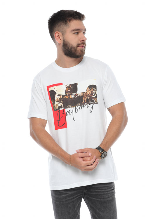 Camiseta Three Bull Dog's Blanca - Balbony Colombia